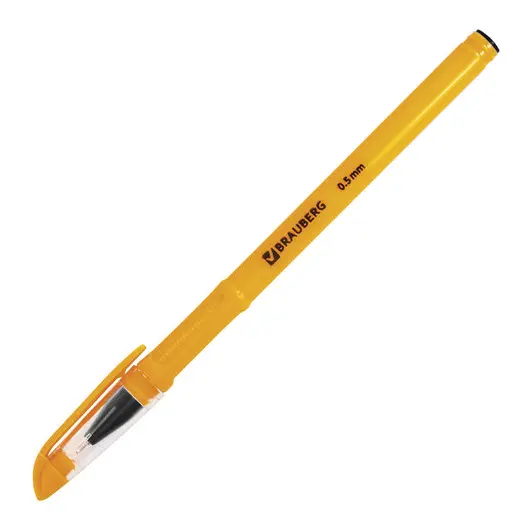 Ручка шариковая масляная BRAUBERG &quot;Oil Sharp&quot;, ЧЕРНАЯ, корпус оранжевый, узел 0,7 мм, линия письма 0,5 мм, 141533, фото 3
