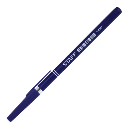 Ручка шариковая STAFF &quot;Офисная&quot;, СИНЯЯ, корпус синий, узел 0,7 мм, линия письма 0,35 мм, 142287, фото 3