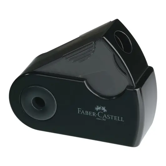Точилка пластиковая Faber-Castell &quot;Sleeve Mini&quot;, 1 отверстие, контейнер, черная, фото 1