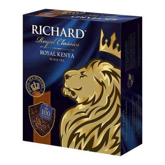 Чай Richard &quot;Royal Kenya&quot;, черный, 100 пакетиков по 2г, фото 1