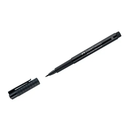 Ручка капиллярная Faber-Castell &quot;Pitt Artist Pen Brush&quot; цвет 199 черная, кистевая, фото 1