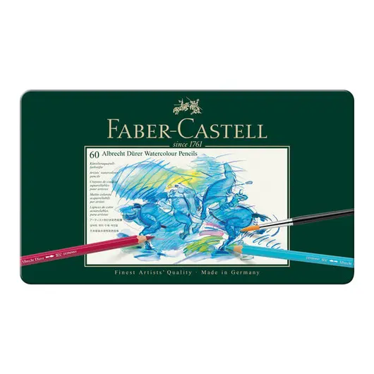 Карандаши акварельные художественные Faber-Castell &quot;Albrecht Dürer&quot;, 60цв, метал. коробка, фото 1