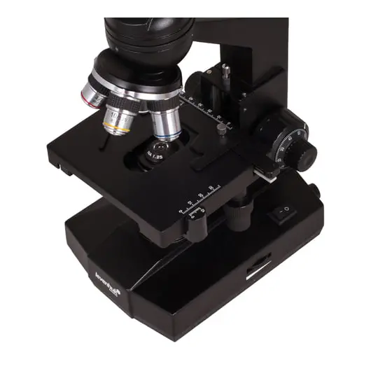 Микроскоп лабораторный LEVENHUK 320, 40–1600 кратный, монокулярный, 4 объектива, 18273, фото 5