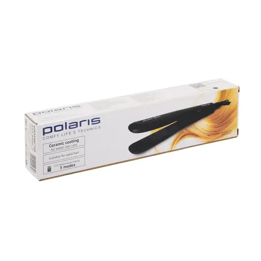 Выпрямитель для волос POLARIS PHS 3389KT, 5 режимов, 140-220С, керамика, черный, фото 5