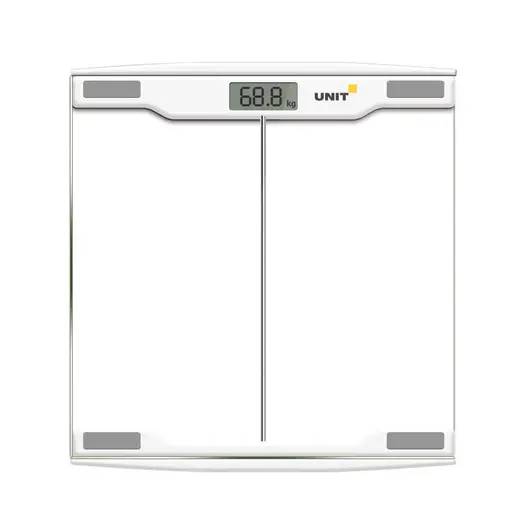 Весы напольные UNIT UBS-2054, электронные, вес до 150 кг, квадратные, стекло, прозрачные, 462766, фото 1