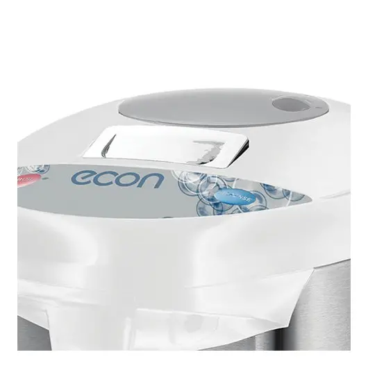 Термопот ECON ECO-500TP, 600 Вт, 5 л, 3 режима подачи воды, металл, серебро/белый, фото 6