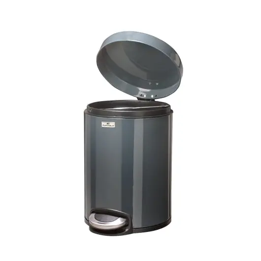 Ведро-контейнер для мусора (урна) с педалью DURABLE, 5 л, темно-серое, 3410-58, фото 2