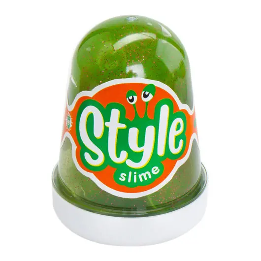 Слайм Lori &quot;Style Slime&quot; блестящий, зеленый с ароматом яблока, 130мл, фото 1