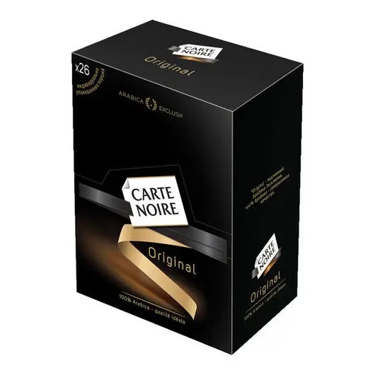 Кофе растворимый Carte Noire, сублимированный, порционный, 26 пакетиков* 1,8г, картонная коробка, фото 1