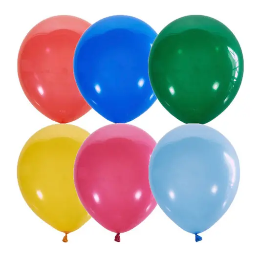 Воздушные шары, 100шт., M5/13см, Поиск, ассорти, пастель+декор, фото 1