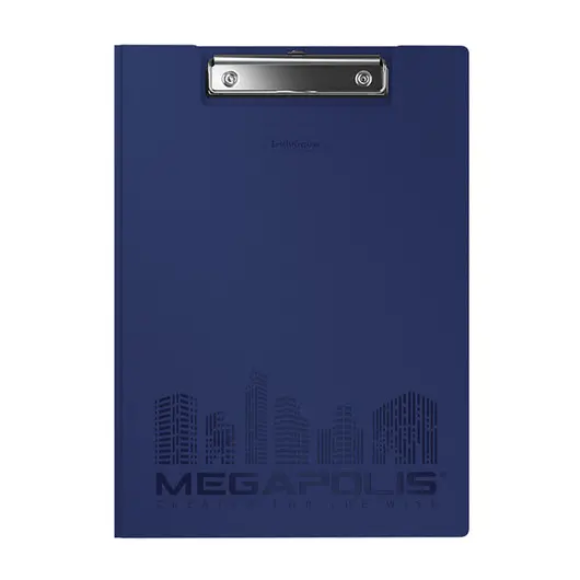 Папка-планшет с зажимом Erich Krause &quot;Megapolis&quot; А4, пластик, синий, фото 1
