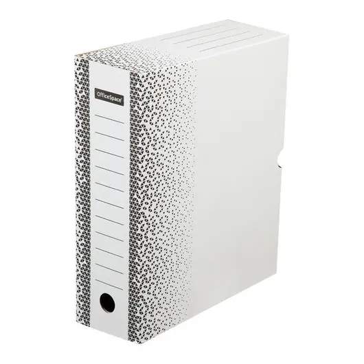 Короб архивный с клапаном OfficeSpace &quot;Standard&quot; плотный, микрогофрокартон, 100мм, белый, до 900л., фото 1