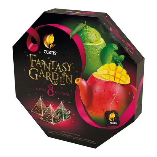 Подарочный набор чая Curtis &quot;Fantasy Garden&quot;, 8 вкусов, 45 пакетиков-пирамидок, 70,5г, фото 1