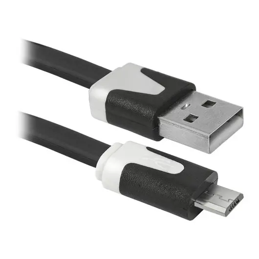Кабель Defender USB08-03P USB2.0 (A) - microUSB (B), 1м, черный, фото 1