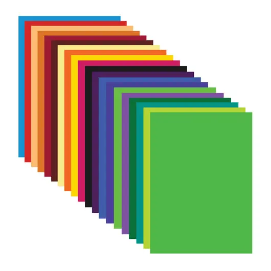 Цветная бумага, А3, мелованная, 20 цветов, папка, BRAUBERG, 297х420 мм, 124785, фото 2