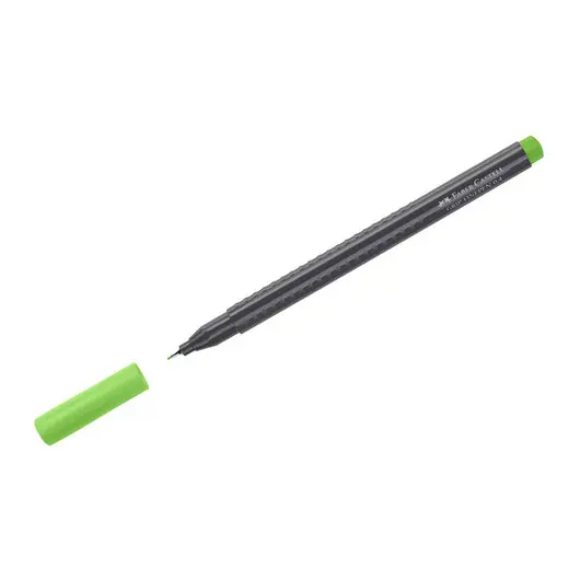 Ручка капиллярная Faber-Castell &quot;Grip Finepen&quot; светло-зеленая, 0,4мм, трехгранная, фото 1