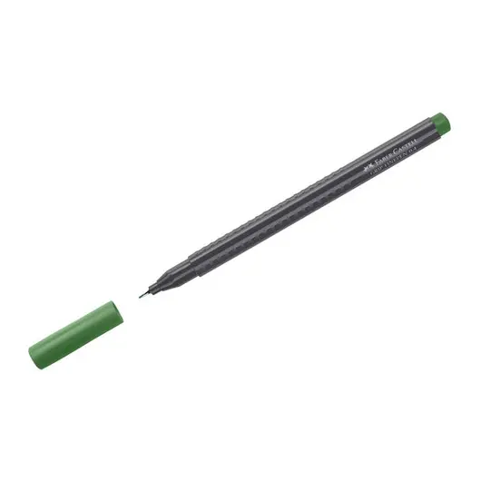 Ручка капиллярная Faber-Castell &quot;Grip Finepen&quot; оливковая, 0,4мм, трехгранная, фото 1