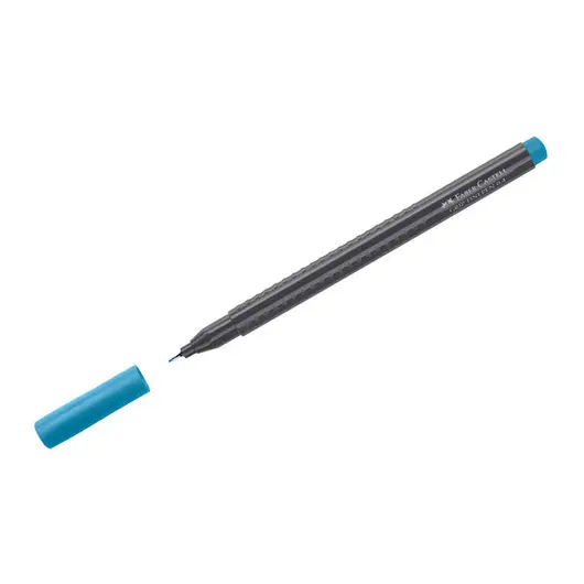 Ручка капиллярная Faber-Castell &quot;Grip Finepen&quot; кобальтово-бирюзовая, 0,4мм, трехгранная, фото 1