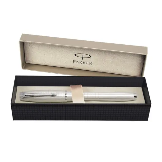 Ручка-роллер подарочная PARKER &quot;Urban Premium Pearl Metal Chiselled CT&quot;, жемчужный лак, хромированные детали, черная, S0911440, фото 3