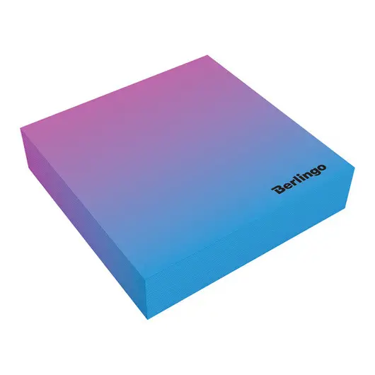 Блок для записи декоративный на склейке Berlingo &quot;Radiance&quot; 8,5*8,5*2, голубой/розовый, 200л., фото 1