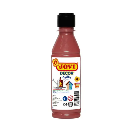 Краска акриловая JOVI, 250мл, пластиковая бутылка, коричневый, фото 1