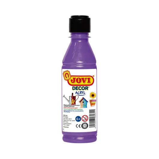 Краска акриловая JOVI, 250мл, пластиковая бутылка, фиолетовый, фото 1