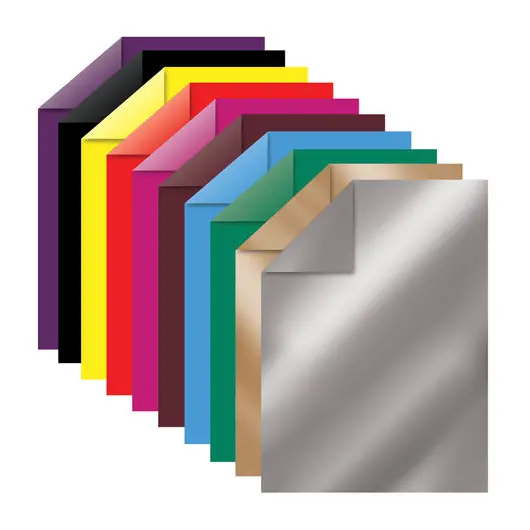 Цветная бумага А4 2-сторонняя офсетная ВОЛШЕБНАЯ, 16 листов 10 цветов, на скобе, BRAUBERG, 200х275 мм, &quot;Ангел&quot;, 124781, фото 2