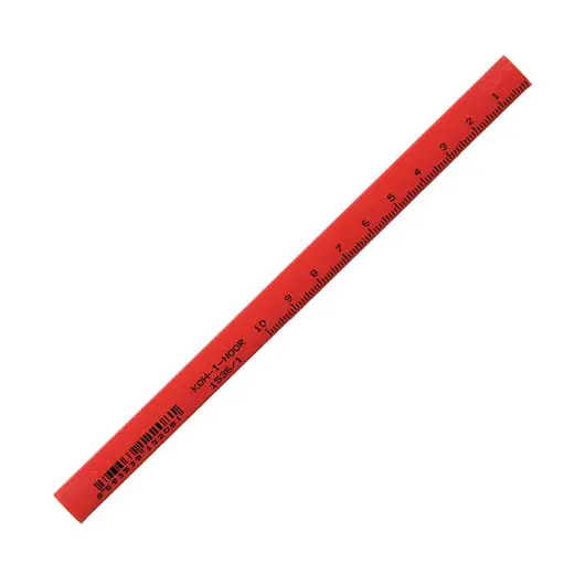 Карандаш столярный KOH-I-NOOR, 1 шт., B, грифель 5х2 мм, корпус красный, 0153600100177, фото 1
