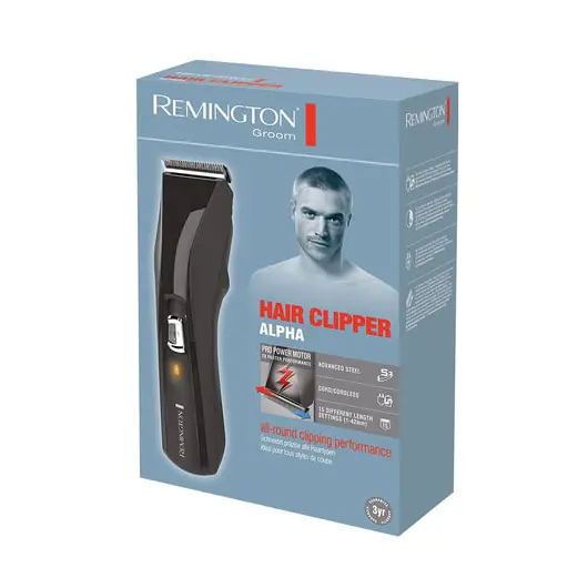 Машинка для стрижки волос REMINGTON HC5150, 15 установок длины, 2 насадки, аккумулятор+сеть, черная, фото 5