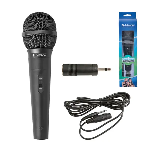Микрофон DEFENDER MIC-130, проводной, кабель 5 м, черный, 64131, фото 1