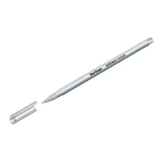 Ручка гелевая Berlingo &quot;Brilliant Metallic&quot;, серебро металлик, 0,8мм, фото 1