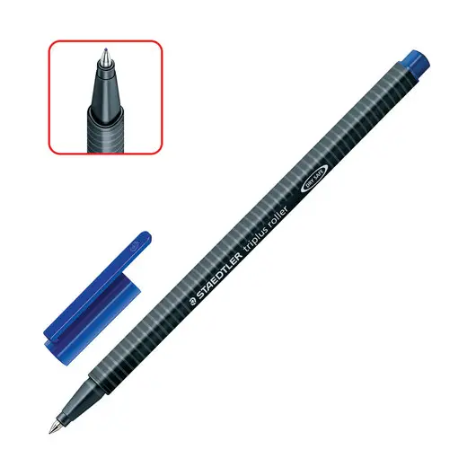 Ручка-роллер STAEDTLER &quot;Triplus Roller&quot;, СИНЯЯ, трехгранная, узел 0,7 мм, линия письма 0,4 мм, 403-3, фото 1
