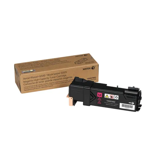 Картридж лазерный XEROX (106R01602) Phaser 6500/WC6505, пурпурный, оригинальный, ресурс 2500 страниц, фото 1