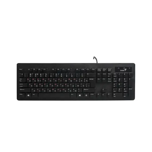 Клавиатура проводная GENIUS SlimStar 130, USB, 104 клавиши, черная, клавиатура островного типа, 31300714103, фото 2