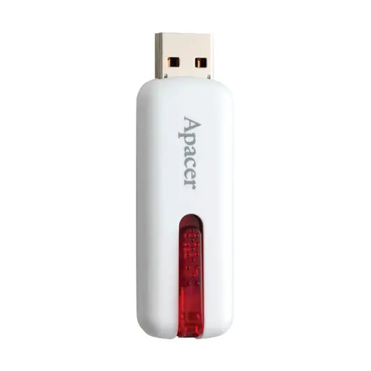 Флэш-диск 8 GB APACER Handy Steno AH326, USB 2.0, белый, AP8GAH326W-1, фото 2