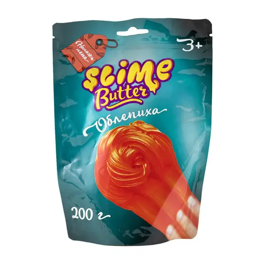 Слайм Slime &quot;Butter-slime&quot;, оранжевый с ароматом облепихи, 200г, дой-пак, фото 1
