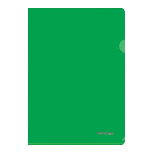 Папка-уголок Berlingo, А4, 180мкм, непрозрачная, зеленая, фото 1