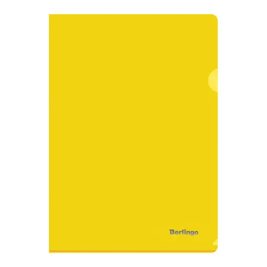 Папка-уголок Berlingo, А4, 180мкм, непрозрачная, желтая, фото 1