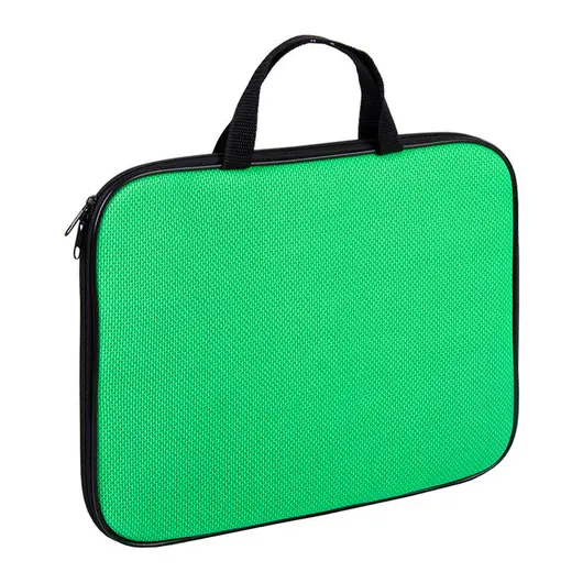 Папка-сумка с ручками А4, 1 отделение на молнии Color Zone, зеленый, фото 1