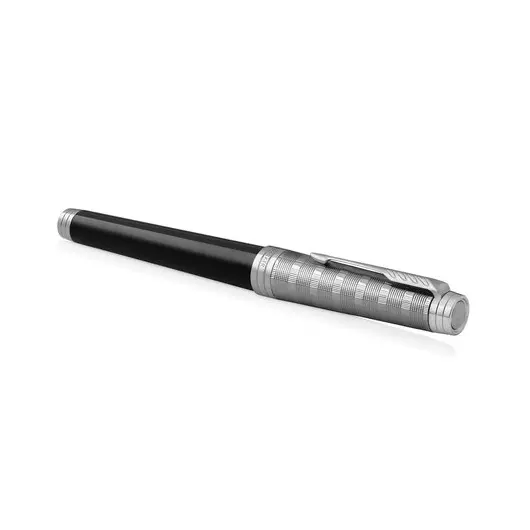 Ручка-роллер PARKER &quot;Premier Custom Tartan Lacquer &amp; Metal ST&quot;, корпус черный, палладиевые детали, черная, 1931419, фото 5