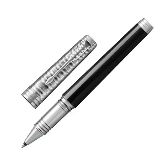 Ручка-роллер PARKER &quot;Premier Custom Tartan Lacquer &amp; Metal ST&quot;, корпус черный, палладиевые детали, черная, 1931419, фото 1
