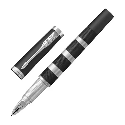 Ручка&quot;Пятый пишущий узел&quot; PARKER &quot;Ingenuity Premium Black Rubber &amp; Metal CT&quot;, корпус черный, хромированные детали, черная, 1931463, фото 1