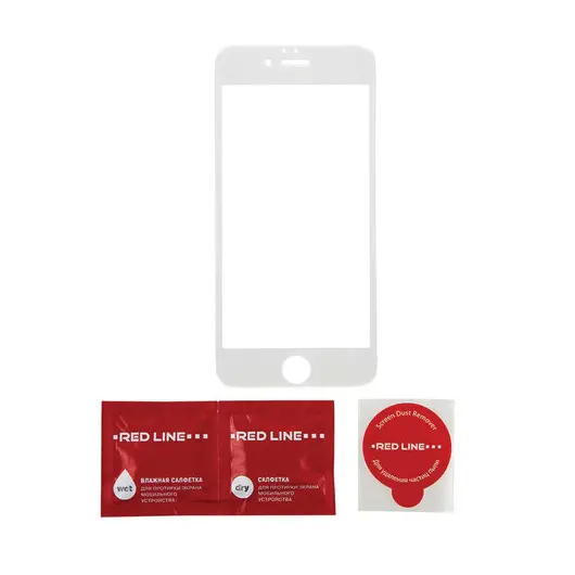 Защитное стекло для iPhone 6/6S Full Screen (3D), RED LINE, белый, УТ000008165, фото 3
