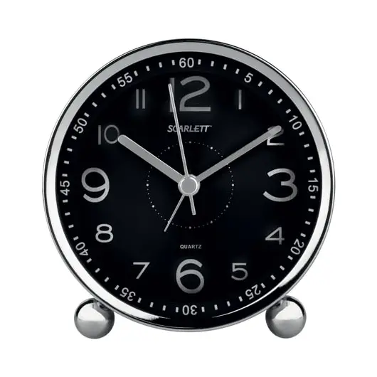 Часы-будильник SCARLETT SC-AC1005B, электронный сигнал, пластик, черные, SC - AC1005B, фото 1