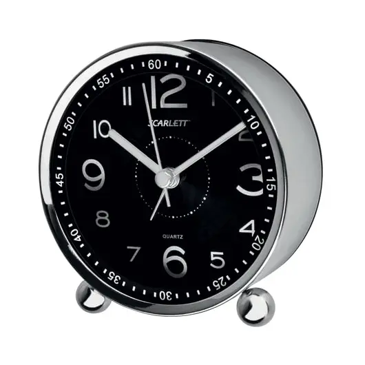 Часы-будильник SCARLETT SC-AC1005B, электронный сигнал, пластик, черные, SC - AC1005B, фото 2