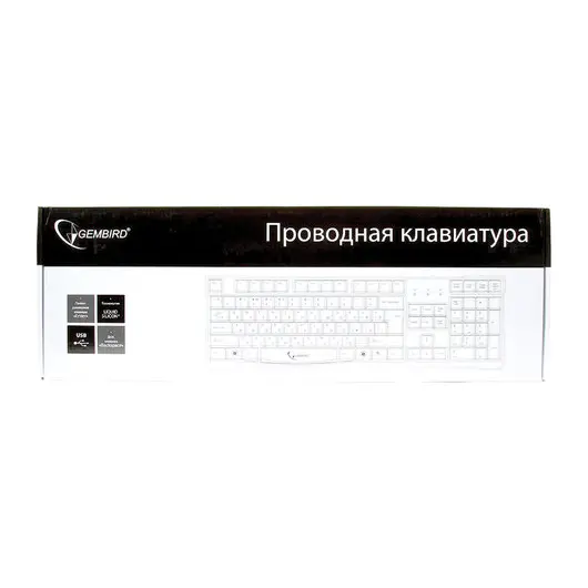 Клавиатура проводная GEMBIRD KB-8352U-BL, USB, 104 клавиши + 1 дополнительная клавиша, черная, фото 3
