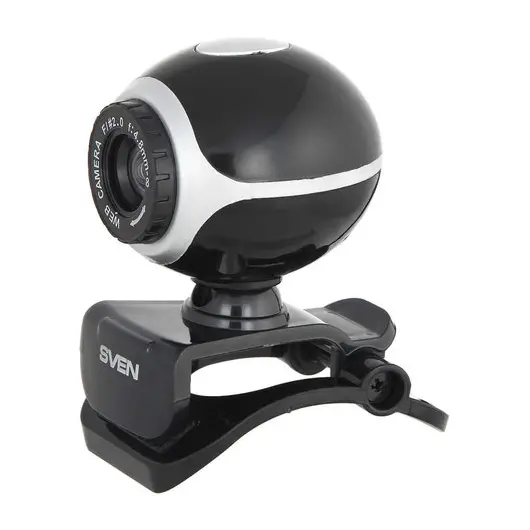 Веб-камера SVEN IC-300, 0,3 Мп, микрофон, USB 2.0, регулируемое крепление, черный, SV-0602IC300, фото 3