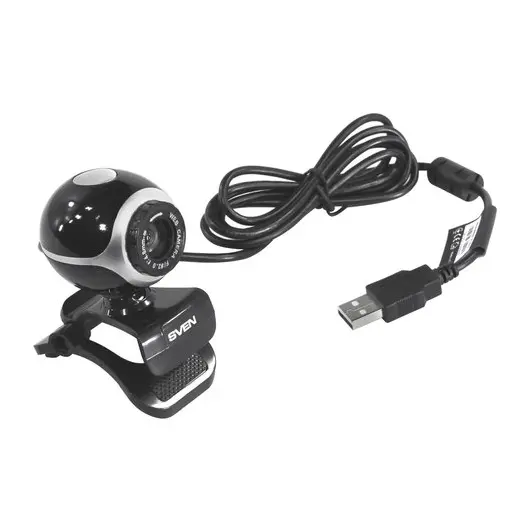 Веб-камера SVEN IC-300, 0,3 Мп, микрофон, USB 2.0, регулируемое крепление, черный, SV-0602IC300, фото 4