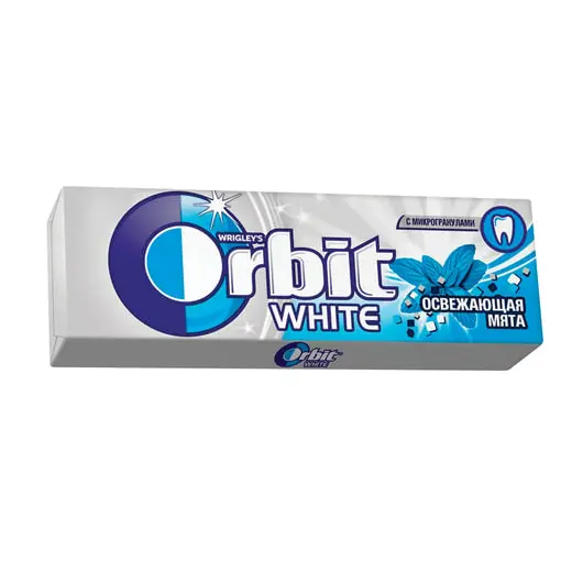 Жевательная резинка ORBIT (Орбит) &quot;Белоснежный&quot;, освежающая мята, 10 подушечек, 13,6 г, 42069942, фото 1