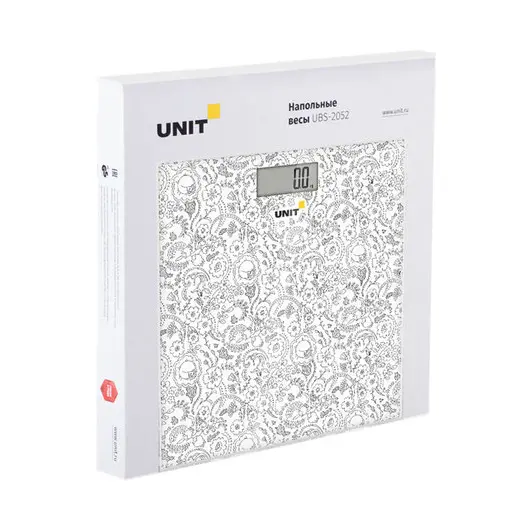 Весы напольные UNIT UBS-2052, электронные, вес до 150 кг, квадратные, стекло, светло-серые, 312625, фото 3